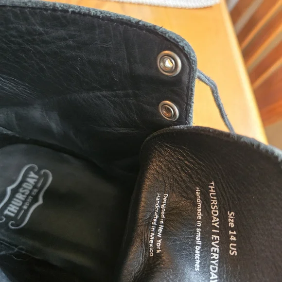 Thursday Boot Co. Captain Boots Mens Size 14 Black Leather Handmade Dress Casual - Picture 13 of 16